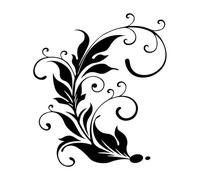 Leaf Swirl Art Window Decals Fashion Whole Body Decoration Car Stickers(Silver,40X46CM)