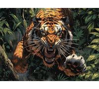 Leaf Tiger Puzzle - 5000 Piece Jigsaw Puzzles for Adults - The Back Features Printed Letter Guides - The Pieces fit Together Snugly - Wooden Puzzles for Adults - Gifts Family 61.6 X 41.5 Inch s7h-769
