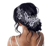 Leaf Wedding Headband Bridal Headdress Bridal Hair Accessories Bridal Women's Hair Accessories (Silver 1pc (1pack))