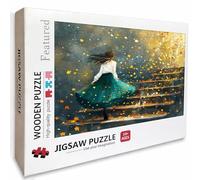Leaf Wooden Jigsaw Puzzles 30x20in, Woman Jigsaw Puzzles 1000 Pieces for Adults with Box, Educational Challenging Game, Back Lettering Easy to Distinguish, Summer Gifts, Beautiful Decoration, C-4928