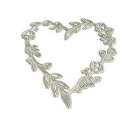 Leaf Wreath Die Cut Heart Wreath Metal Embossing Cutting Dies Templates for Scrapbooking Card Making Journal Photo Album Carbon Steel Cutting Dies