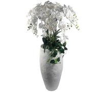 Leaf XL Commercial Artificial Plant Displays, 150cm White Orchid Display