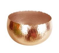 Leaf XL Metal Bowl 32 x 20cm Hammered Copper Colour - Curvy Edge | Size: 32 x 20 cm Leaf Copper 32 x 20 cm