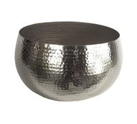 Leaf Xl Metal Bowl Planter 32 X 20Cm Hammered Silver Colour Straight Edge