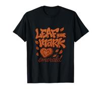 Leaf Your Mark Emerald Graffiti Forest Heart T-Shirt
