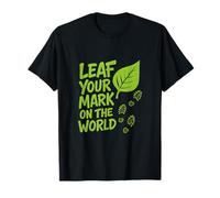 Leaf Your Mark Neon Green Eco Graffiti Art T-Shirt