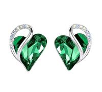Leafael Birthstone Heart Earrings for Women | Unique Birthstone Earrings With Healing Crystals | Allergy-Free Earrings for Women with Gift Box Included