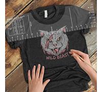 leafeat T-Shirt Rulers Guide,Shirt Alignment Tool for Applying Vinyl and Sublimation Designs On Shirts with Size Chart Built-in - HTV Alignment Tool