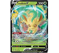 Leafeon V 007/203 Ultra Rare Pokemon Card (SWSH Evolving Skies) + 1x TitanCards® Toploader