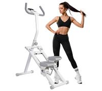 LEAFIA Stair Stepper for Home, Stairmaster Vertical Climbing Machine for Full Body Workouts, Foldable Compact Aerobic Climbing Device, Cross Trainer with LCD Display, Adjustable Handlebars & Pedals