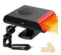Leaflai 12V Car Defroster and Demister That Plugs into Any Cigarette Lighter, Featuring Rapid 2-in-1 Heating & Cooling with Dual Airflow for All Vehicles and Quick Fog Clearing