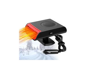Leaflai Car Heater,12V 150W 2 in 1 Heater Demisting/Defrosting/Freshen the Air, Vehicle Electronic that Plugs Into Cigarette Lighter, Summer and Winter Heating or Cooling Fan for Car, Bus