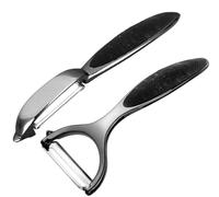 Leaflai Stainless Steel Y & I Shape Potato Peeler, Set of 2, Black