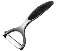 Leaflai Stainless Steel Y Potato Peeler for Vegetable,1-Peice,Black | Ergonomic Non-Slip Handle,Sharp Blade,Good Grip for Fruit Carrot Eggplant Cucumber, Dishwasher Safe