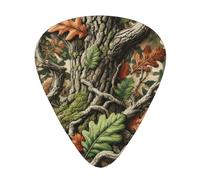 Leafs-Camo-Hunting 12 Pack Guitar Picks With 3 Thicknesses And Storage Box, Abs Plectrums For Electric Bass Guitar Players