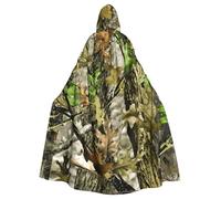 Leafs Camo Hunting Adult Witch Hooded Cape, Halloween Costume Hooded Cloak
