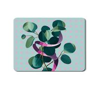 Leafy Dish Drying Mats For Kitchen Counter, Leaf Absorbent Rubber Dish Drainer Mat, Spring Polka Dot Drying Pad For Coffee Bar Protector 18x24 Inch