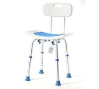 LEAGENT HSA FSA Eligible Shower Chair with Back, Adjustable Shower Stool for Inside Shower, Tool-Free Shower Seat for Inside Tub, Waterproof Bath Chairs for Inside Bathtub for Elderly/Handicap/Disable