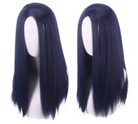 League LOL Caitlyn Kiramman Wig,Anime Cosplay Wig, Purple Blue Long Straight Hair Heat Resistant Synthetic Hair, for Halloween, Party, Carnival, Nightlife, Concerts, Weddings