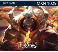 League of Legends 1029 MXN Prepaid RP Card MX