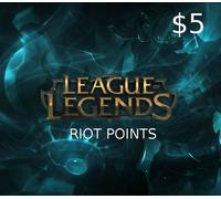 League of Legends 5 USD Prepaid RP Card LAS/LAN Server