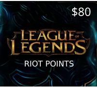 League of Legends $80 Prepaid RP Card US