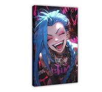 League of Legends - Battle of The Twin Cities Arcane Jinx Canvas Poster Bedroom Decor Sports Landscape Office Room Decor Gift Frame-style 12x18inch(30x45cm)