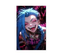 League of Legends - Battle of The Twin Cities Arcane Jinx Canvas Poster Bedroom Decor Sports Landscape Office Room Decor Gift Unframe-style 12x18inch(30x45cm)