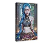 League of Legends - Battle of The Twin Cities Arcane Jinx Canvas Poster Bedroom Decor Sports Landscape Office Room Decor Gift Frame-style 12x18inch(30x45cm)