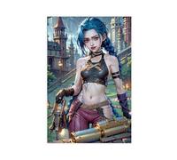 League of Legends - Battle of The Twin Cities Arcane Jinx Canvas Poster Bedroom Decor Sports Landscape Office Room Decor Gift Unframe-style 08x12inch(20x30cm)