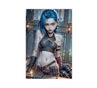League of Legends Battle of The Twin Cities Arcane Jinx Canvas Poster Wall Art Decor Print Picture Paintings for Living Room Bedroom Decoration Unframe-style 24x36inch(60x90cm)