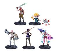 League of Legends , Dual Cities Pack w/ Exclusive Jinx, Heimerdinger, Vi, Caitlyn, and Ekko, 4-Inch Collectible Figures, Accessories, Ages 12 and Up