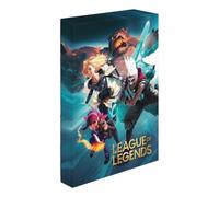 League Of Legends Fight For Glory Light Up Framed Canvas Print Multicoloured (40Cm X 30Cm)