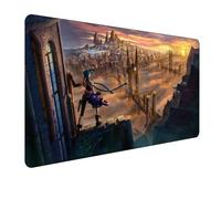 League of Legends Jinx Gaming Mouse Mat, Large Mouse Mat, XXL 900 x 400 mm, Non-Slip Rubber Base Stitched Edges, for PC, Laptop, Large Extended Desk Protection for Home Office