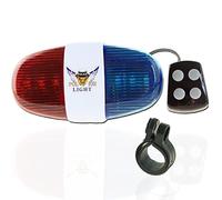 LEAGY LED Police Bike Light with 4 Sound Sirens, Trumpet, Bicycle Horn Suitable for Bicycles, Outdoor Riding