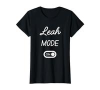 Leah Mode On Name Value Graphic T-Shirt, Women, Black, S