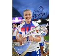Leah Williamson - England Lionesses Euro 2025 Final Winning Celebration Football Signed 12x8 Inch Montage Photo With Print Pre-Printed Signature That Would Make A Great Autograph Fan Gift