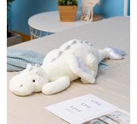 Leahaoe Weighted Dragon Stuffed Animal 110CM 4.5KG Soft and Sturdy Weighted Stuffed Animals for Adults and Kids, Large White Plush Animal