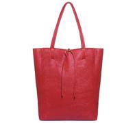 LeahWard Large Hobo Shoulder Bag, Women's Genuine Italian Hand Made Shoulder Bags, A4 College School Work Business Bags (Red)