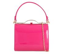 LeahWard Patent Clutch Bag, Women's Top Handle Clutch Bag, Chain Strap Cross Body Bag, Handbag Wedding Evening Bags 16688 (Fuchsia)
