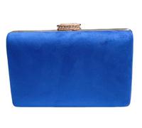 LeahWard Women's Clutch Bag Suede Wedding Evening Party Handbags 672 (Royal)
