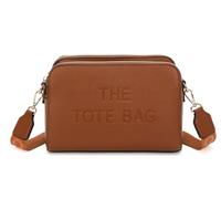 LeahWard Women's Cross Body Bag,Multiple Compartment Handbag,The Tote Bag (Brown 1)