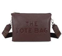 LeahWard Women's Cross Body Bag,Multiple Compartment Handbag,The Tote Bag (Coffee)