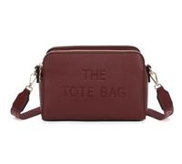 LeahWard Women's Cross Body Bag,Multiple Compartment Handbag,The Tote Bag (Wine 1)