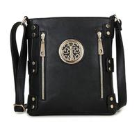 LeahWard Women's Cross Body Bags, Multiple Pockets Messenger Bag, Medium Large Shoulder Handbags (Black Cross Body)