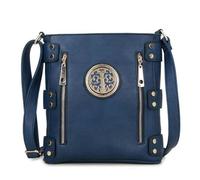 LeahWard Women's Cross Body Bags, Multiple Pockets Messenger Bag, Medium Large Shoulder Handbags (Navy Cross Body)