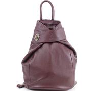 LeahWard Women's Geniune Real Leather Rucksack Holiday Weekend Backpack Bags J248 (Burgundy)