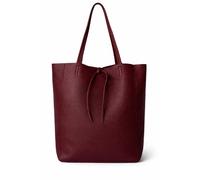 LeahWard Women's Genuine Italian Hand Made Hobo Shoulder Bag, Soft Leather, A4 College School Work Business Bag (Burgundy)