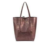 LeahWard Women's Large Size Leather Shopper Bag (Bronze)