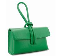 LeahWard Women's Leather Clutch Bag With Loop Handle (Grass Green)